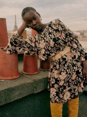 Sezane Lali Mini Floral Boho Dress